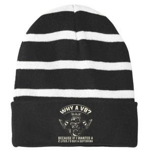 Mechanic Car Guy Car Tuning Muscle Car Striped Beanie with Solid Band