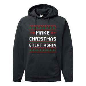 Make Christmas Great Again Trump 2024 Christmas Performance Fleece Hoodie