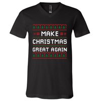 Make Christmas Great Again Trump 2024 Christmas V-Neck T-Shirt