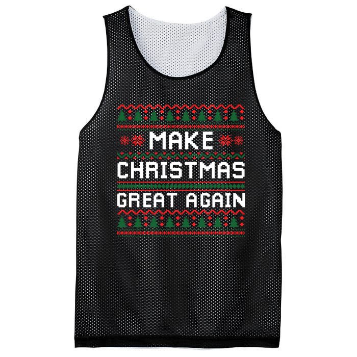 Make Christmas Great Again Trump 2024 Christmas Mesh Reversible Basketball Jersey Tank