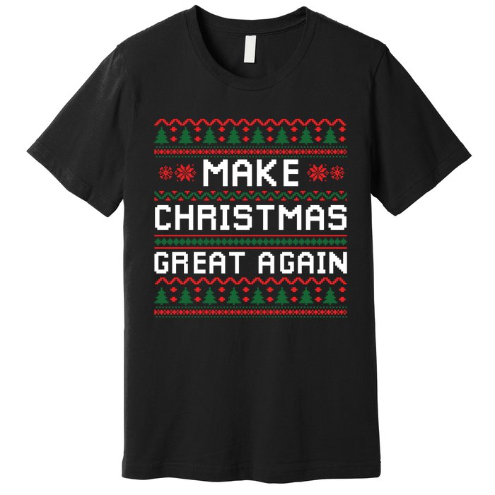 Make Christmas Great Again Trump 2024 Christmas Premium T-Shirt