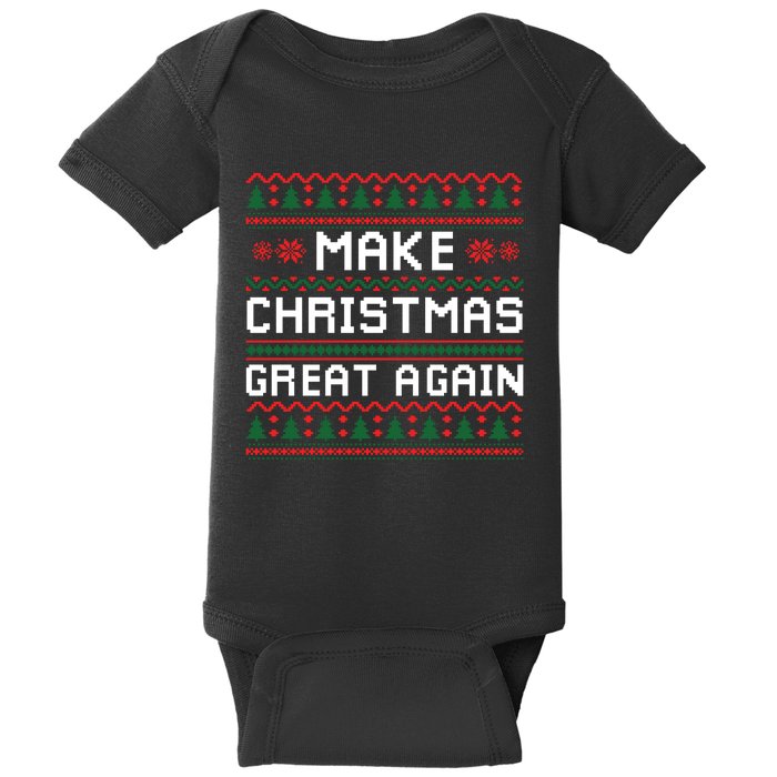 Make Christmas Great Again Trump 2024 Christmas Baby Bodysuit