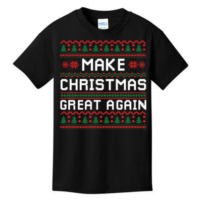 Make Christmas Great Again Trump 2024 Christmas Kids T-Shirt