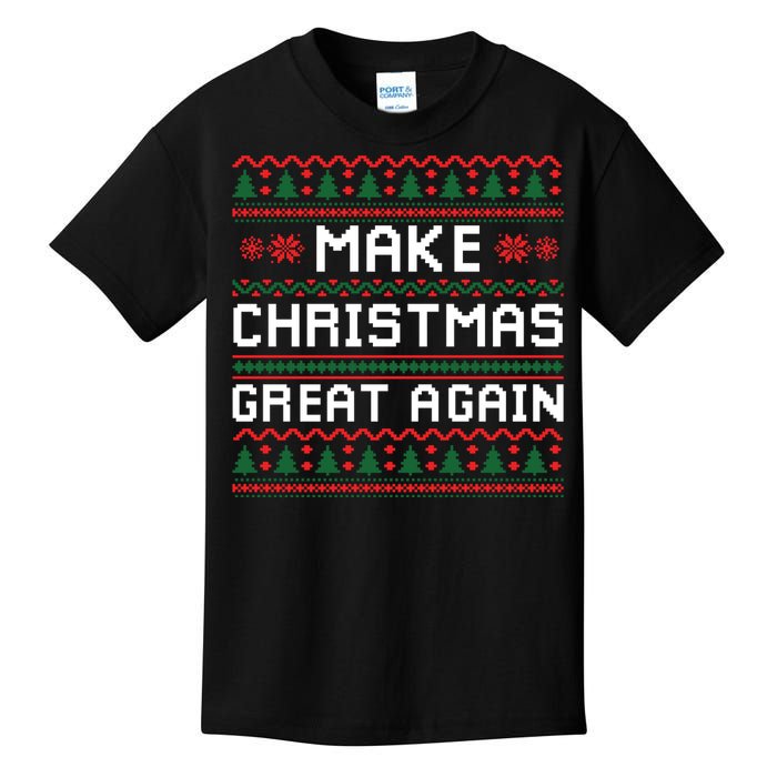 Make Christmas Great Again Trump 2024 Christmas Kids T-Shirt