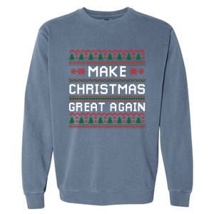 Make Christmas Great Again Trump 2024 Christmas Garment-Dyed Sweatshirt