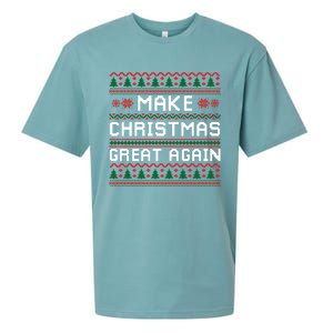 Make Christmas Great Again Trump 2024 Christmas Sueded Cloud Jersey T-Shirt