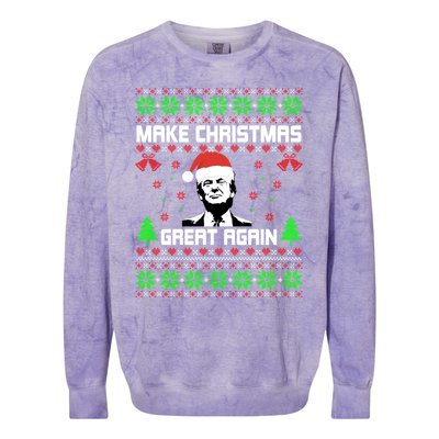 Make Christmas Great Again Donald Trump Ugly Sweater Great Gift Colorblast Crewneck Sweatshirt