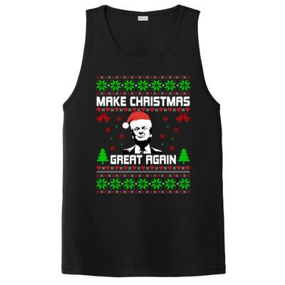 Make Christmas Great Again Donald Trump Ugly Sweater Great Gift PosiCharge Competitor Tank