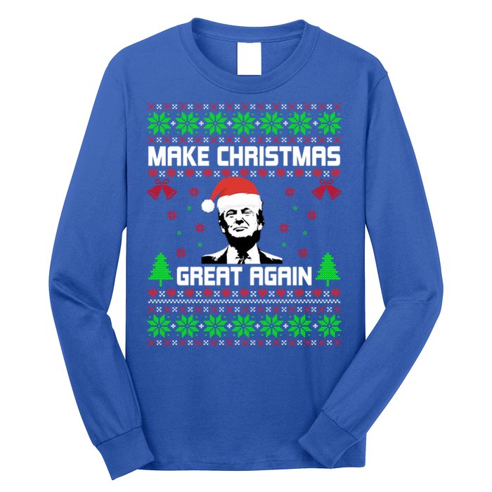 Make Christmas Great Again Donald Trump Ugly Sweater Great Gift Long Sleeve Shirt