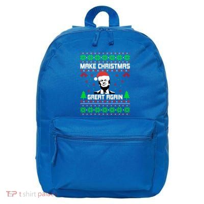 Make Christmas Great Again Donald Trump Ugly Sweater Great Gift 16 in Basic Backpack