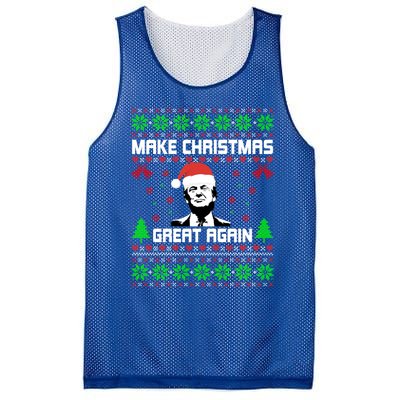 Make Christmas Great Again Donald Trump Ugly Sweater Great Gift Mesh Reversible Basketball Jersey Tank