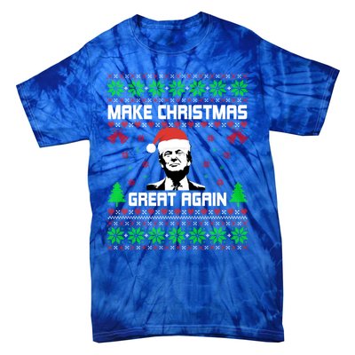 Make Christmas Great Again Donald Trump Ugly Sweater Great Gift Tie-Dye T-Shirt