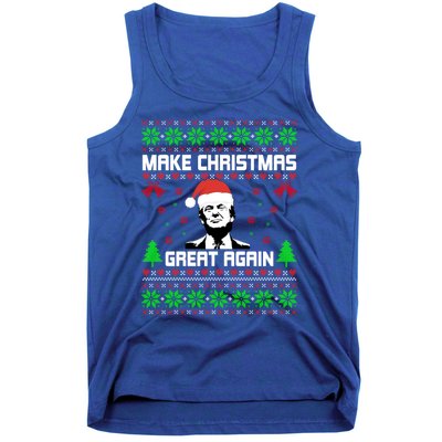 Make Christmas Great Again Donald Trump Ugly Sweater Great Gift Tank Top