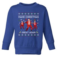 Make Christmas Great Again Santa Trump Dance Ugly Funny Gift Toddler Sweatshirt