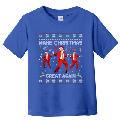 Make Christmas Great Again Santa Trump Dance Ugly Funny Gift Toddler T-Shirt