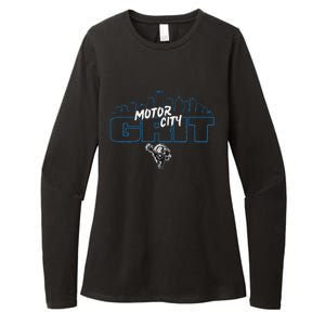 Motor City Grit Skyline With Lion Womens CVC Long Sleeve Shirt