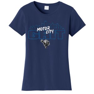 Motor City Grit Skyline With Lion Women's T-Shirt