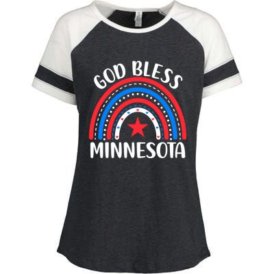 Minnesota Cool Gift I Love Minnesota Usa Funny Gift Enza Ladies Jersey Colorblock Tee