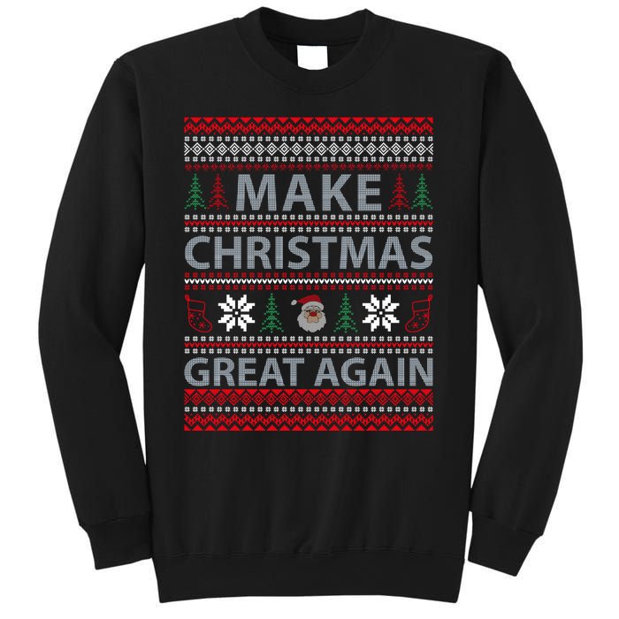 Make Christmas Great Again Holiday Cheer Trump 2024 Sweatshirt