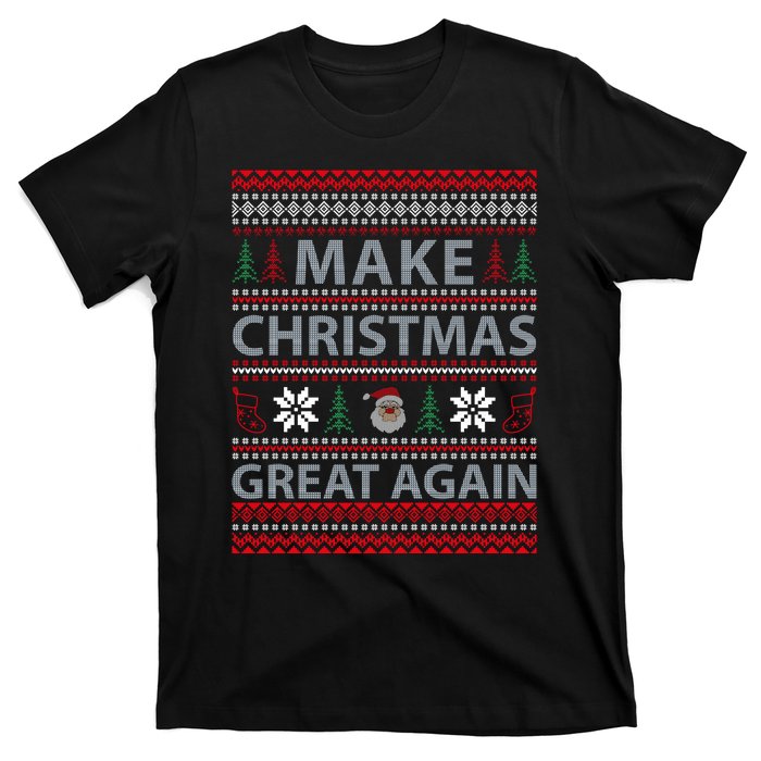 Make Christmas Great Again Holiday Cheer Trump 2024 T-Shirt