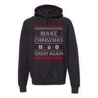 Make Christmas Great Again Holiday Cheer Trump 2024 Premium Hoodie