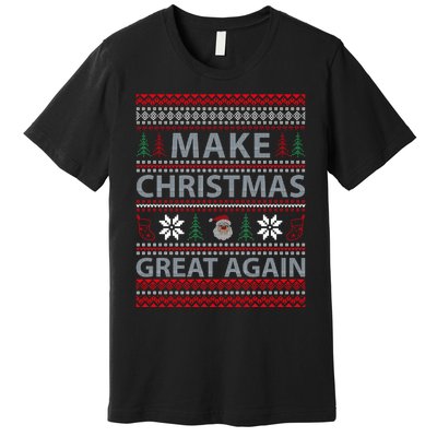 Make Christmas Great Again Holiday Cheer Trump 2024 Premium T-Shirt