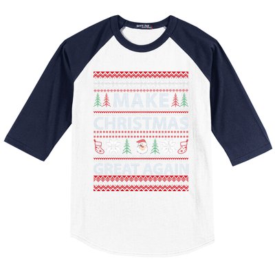 Make Christmas Great Again Holiday Cheer Trump 2024 Baseball Sleeve Shirt