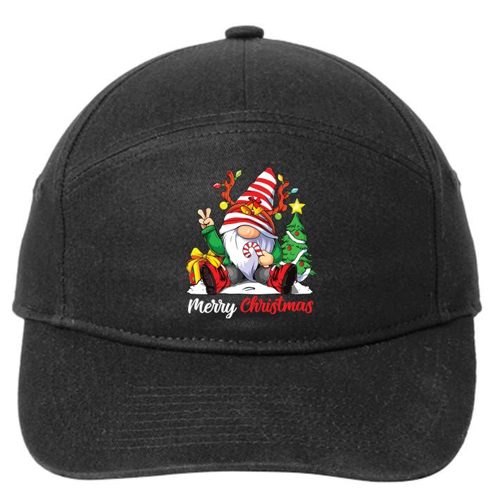 Merry Christmas Gnome Family Christmas 7-Panel Snapback Hat