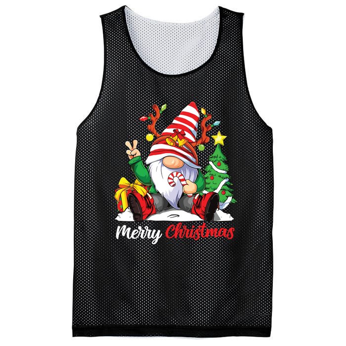 Merry Christmas Gnome Family Christmas Mesh Reversible Basketball Jersey Tank