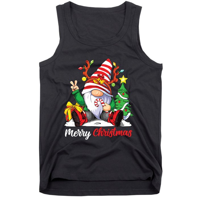 Merry Christmas Gnome Family Christmas Tank Top