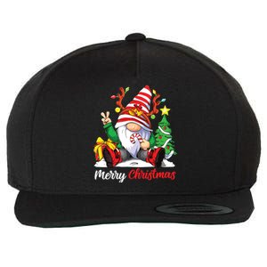 Merry Christmas Gnome Family Christmas Wool Snapback Cap