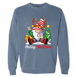 Merry Christmas Gnome Family Christmas Garment-Dyed Sweatshirt