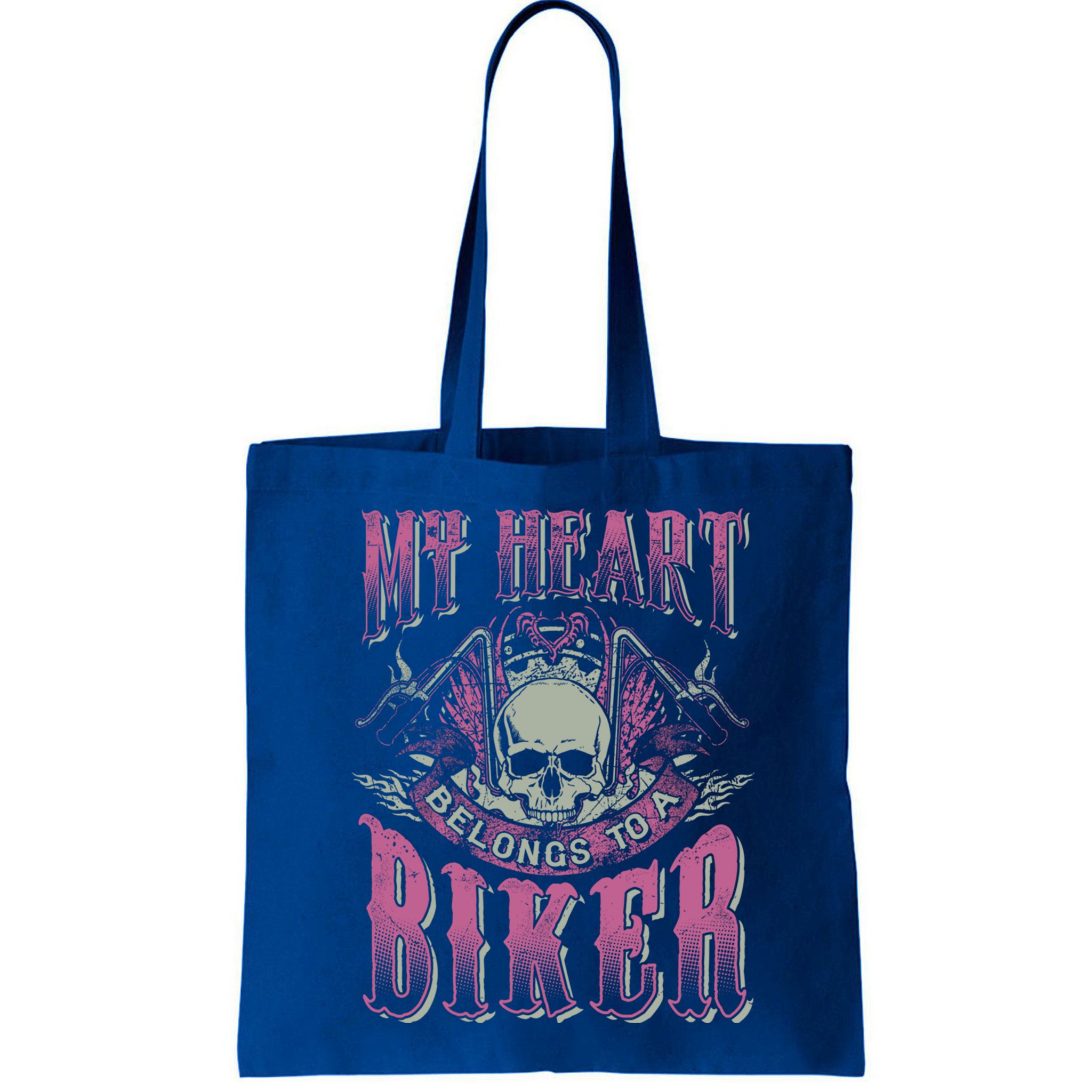 Motorcycle Cool Gift My Heart Belongs To Biker Wife Friend Bag