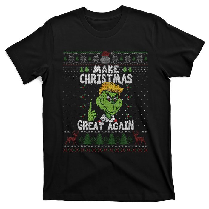 Make Christmas Great Again Donald Trump Xmas Funny Gift T-Shirt