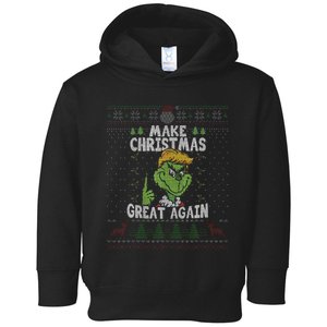 Make Christmas Great Again Donald Trump Xmas Funny Gift Toddler Hoodie