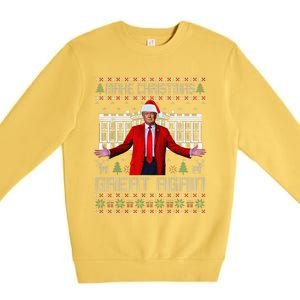 Make Christmas Great Again Ugly Sweaters Funny Trump 47 Xmas (6) Premium Crewneck Sweatshirt