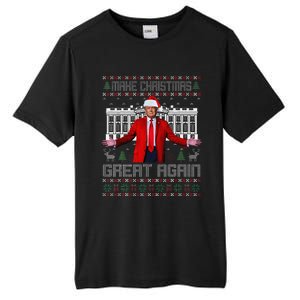 Make Christmas Great Again Ugly Sweaters Funny Trump 47 Xmas (6) Tall Fusion ChromaSoft Performance T-Shirt