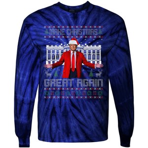 Make Christmas Great Again Ugly Sweaters Funny Trump 47 Xmas (6) Tie-Dye Long Sleeve Shirt