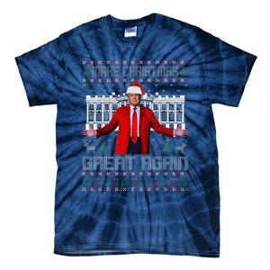 Make Christmas Great Again Ugly Sweaters Funny Trump 47 Xmas (6) Tie-Dye T-Shirt