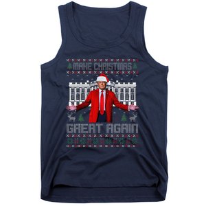 Make Christmas Great Again Ugly Sweaters Funny Trump 47 Xmas (6) Tank Top