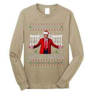 Make Christmas Great Again Ugly Sweaters Funny Trump 47 Xmas (6) Long Sleeve Shirt