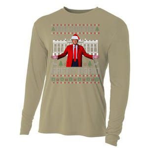 Make Christmas Great Again Ugly Sweaters Funny Trump 47 Xmas (6) Cooling Performance Long Sleeve Crew