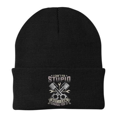 Mechanic Car Guy I Cant Fix Stupid But I Can Charge For It Beanie