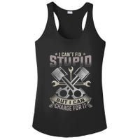 Mechanic Car Guy I Cant Fix Stupid But I Can Charge For It Ladies PosiCharge Competitor Racerback Tank