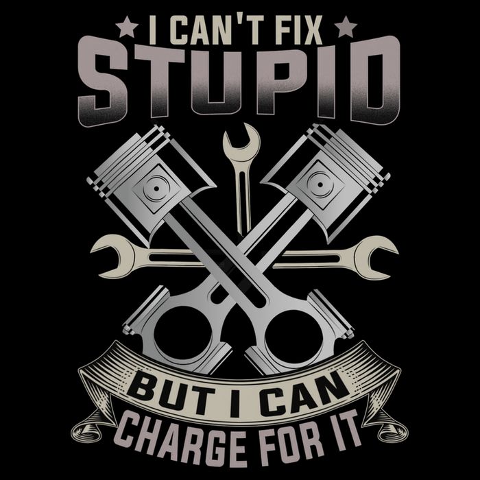 Mechanic Car Guy I Cant Fix Stupid But I Can Charge For It Poster