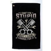 Mechanic Car Guy I Cant Fix Stupid But I Can Charge For It Golf Towel