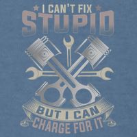 Mechanic Car Guy I Cant Fix Stupid But I Can Charge For It Garment-Dyed Sweatshirt