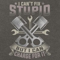 Mechanic Car Guy I Cant Fix Stupid But I Can Charge For It Cotton Canvas Backpack