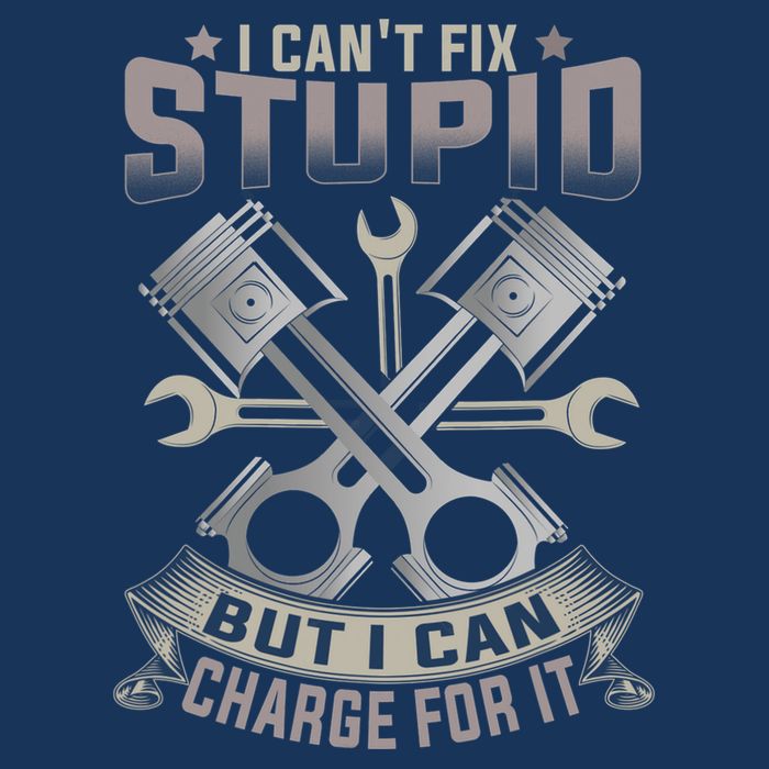 Mechanic Car Guy I Cant Fix Stupid But I Can Charge For It Infant Baby Jersey Bodysuit