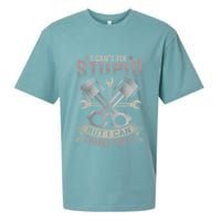 Mechanic Car Guy I Cant Fix Stupid But I Can Charge For It Sueded Cloud Jersey T-Shirt